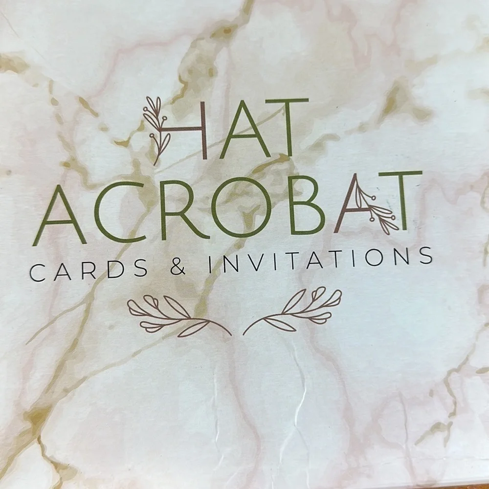 At acrobat cards &invitations. Comes with 25 of each cards.
